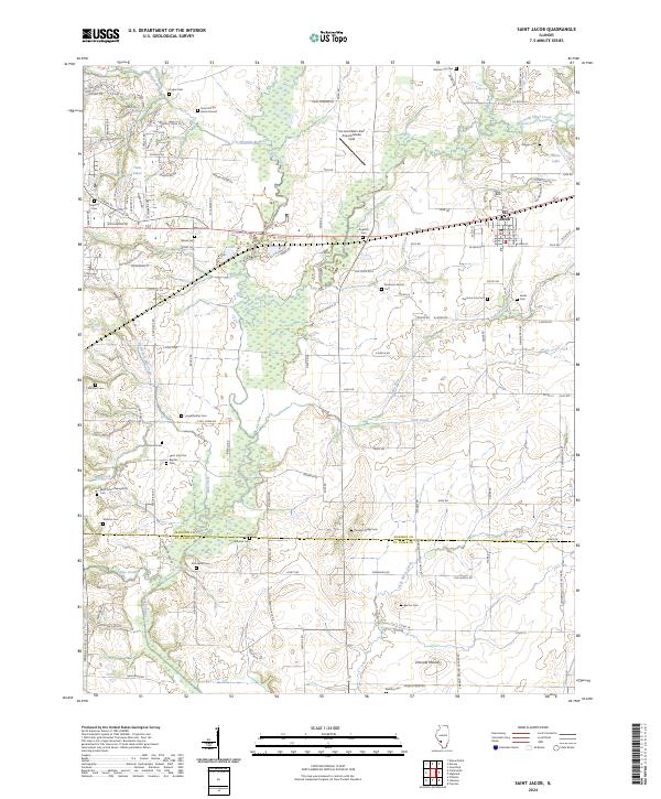 Saint Jacob, IL — USGS 7.5-minute topo (2024)