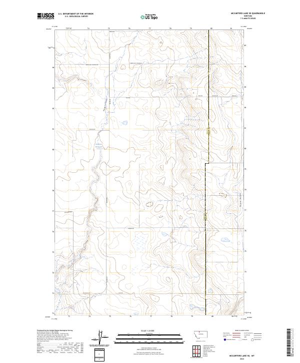 McCarters Lake SE, MT — USGS 7.5-minute topo (2024)