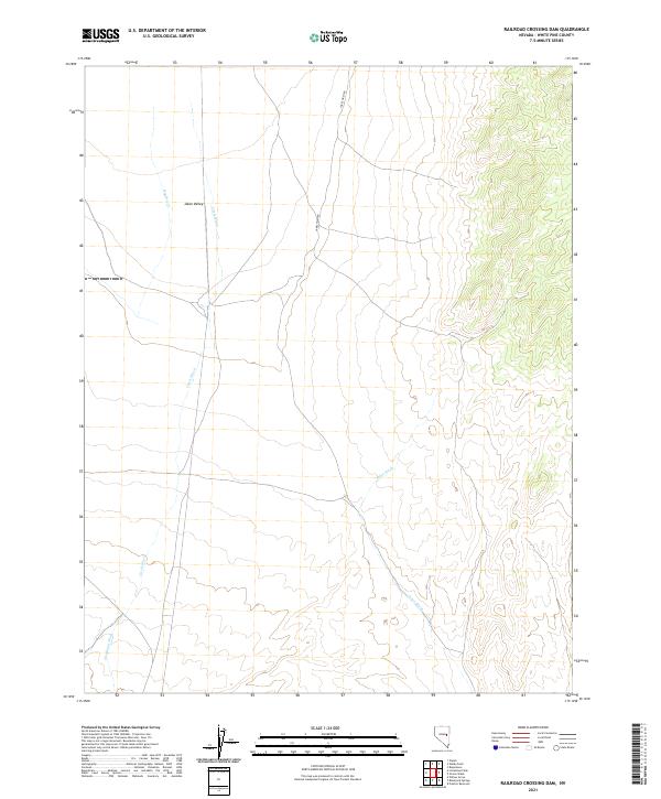 Railroad Crossing Dam, NV — USGS 7.5-minute topo (2021)