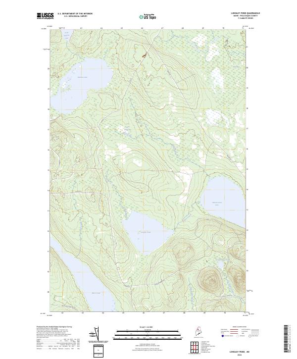 Longley Pond, ME — USGS 7.5-minute topo (2024)