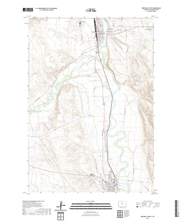 Greybull South, WY — USGS 7.5-minute topo (2021)