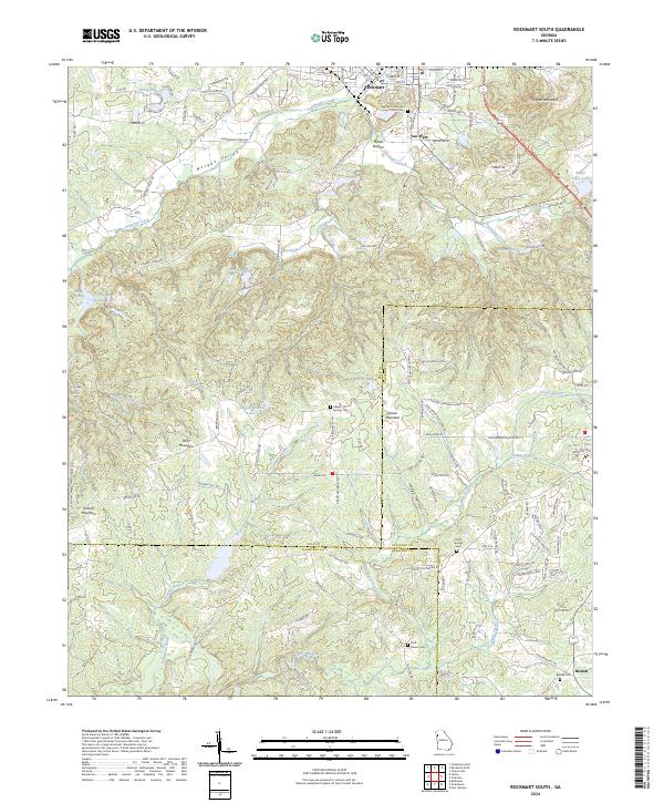 Rockmart South, GA — USGS 7.5-minute topo (2024)