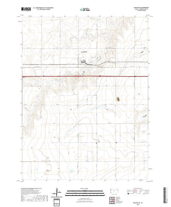 Ruleton SE, KS — USGS 7.5-minute topo (2022)