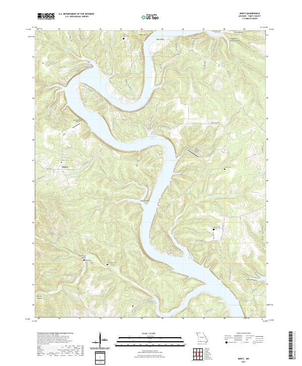 Mincy, MO — USGS 7.5-minute topo (2021)