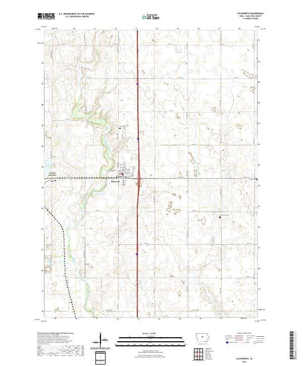 Ellsworth, IA — USGS 7.5-minute topo (2022)