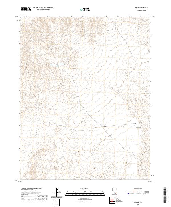 Vigo NE, NV — USGS 7.5-minute topo (2021)
