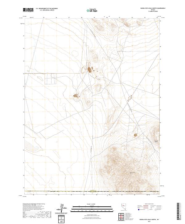 Buena Vista Hills North, NV — USGS 7.5-minute topo (2021)