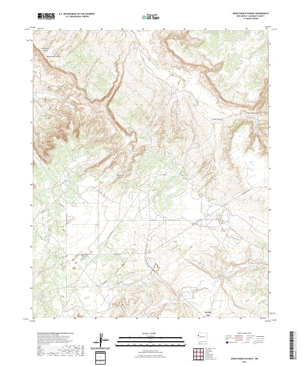 Jones Ranch School, NM — USGS 7.5-minute topo (2023)