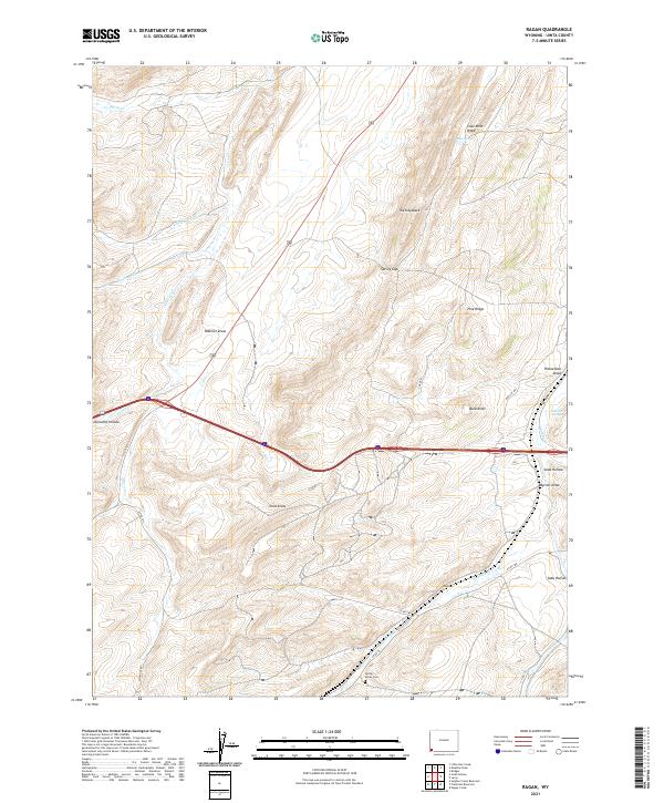 Ragan, WY — USGS 7.5-minute topo (2021)