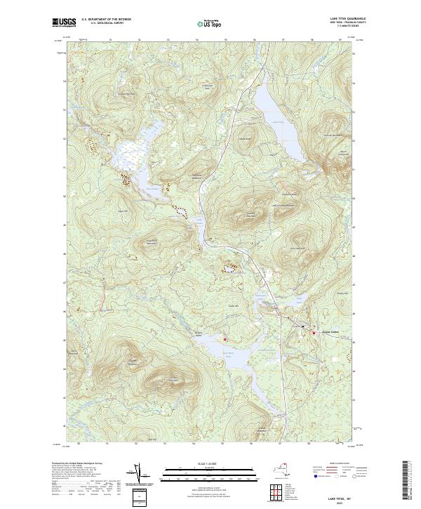 Lake Titus, NY — USGS 7.5-minute topo (2023)