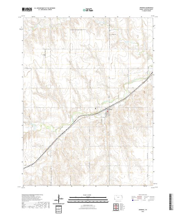 Jennings, KS — USGS 7.5-minute topo (2022)