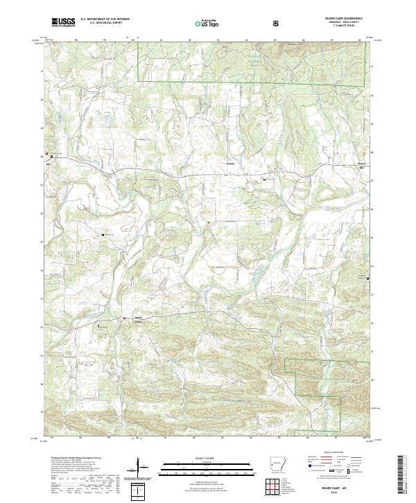 Board Camp, AR — USGS 7.5-minute topo (2024)
