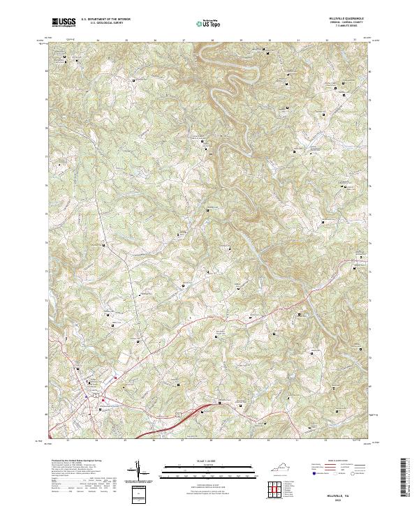 Hillsville, VA — USGS 7.5-minute topo (2022)