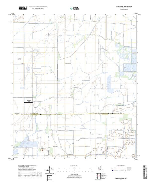 Lake Charles SE, LA — USGS 7.5-minute topo (2024)