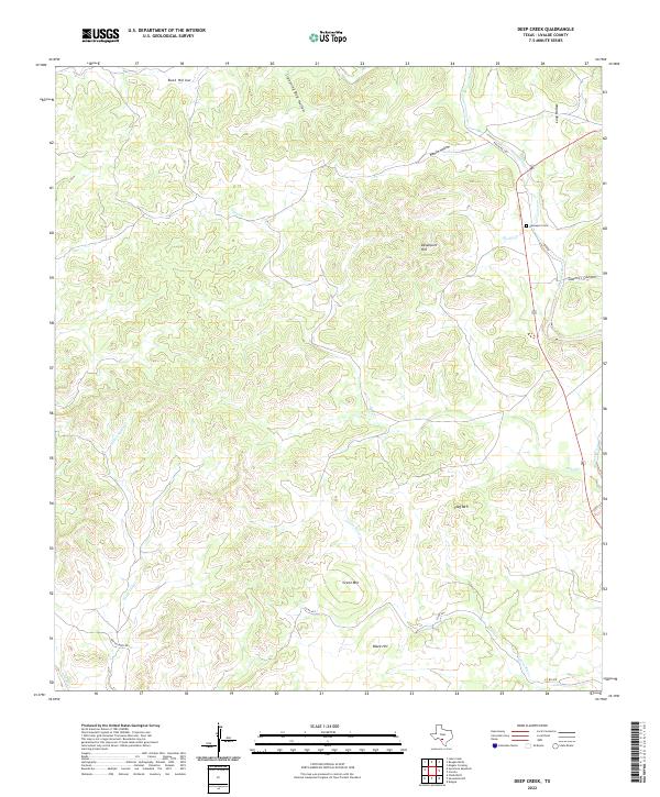 Deep Creek, TX — USGS 7.5-minute topo (2022)