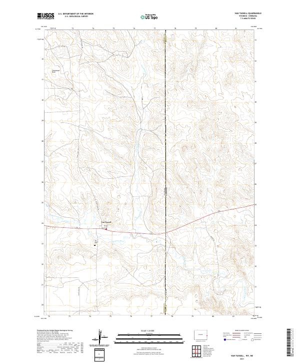 Van Tassell, WY-NE — USGS 7.5-minute topo (2021)