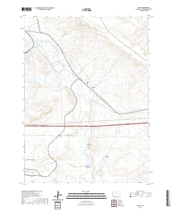 Bryan, WY — USGS 7.5-minute topo (2021)