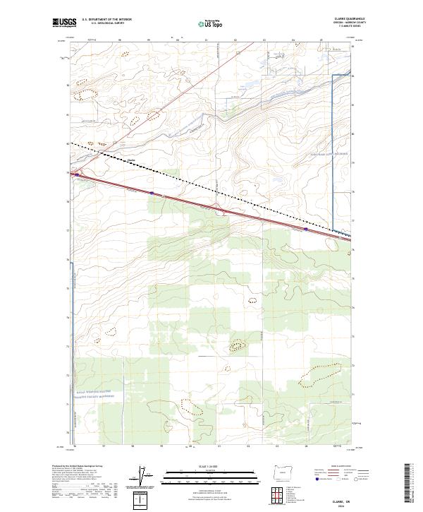 Clarke, OR — USGS 7.5-minute topo (2024)