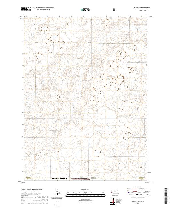 Bushnell SW, NE-CO — USGS 7.5-minute topo (2021)