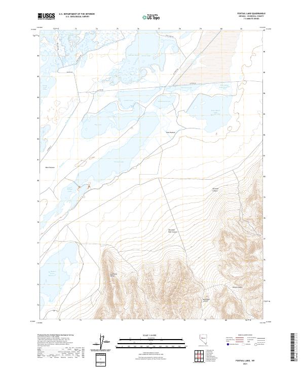 Foxtail Lake, NV — USGS 7.5-minute topo (2021)