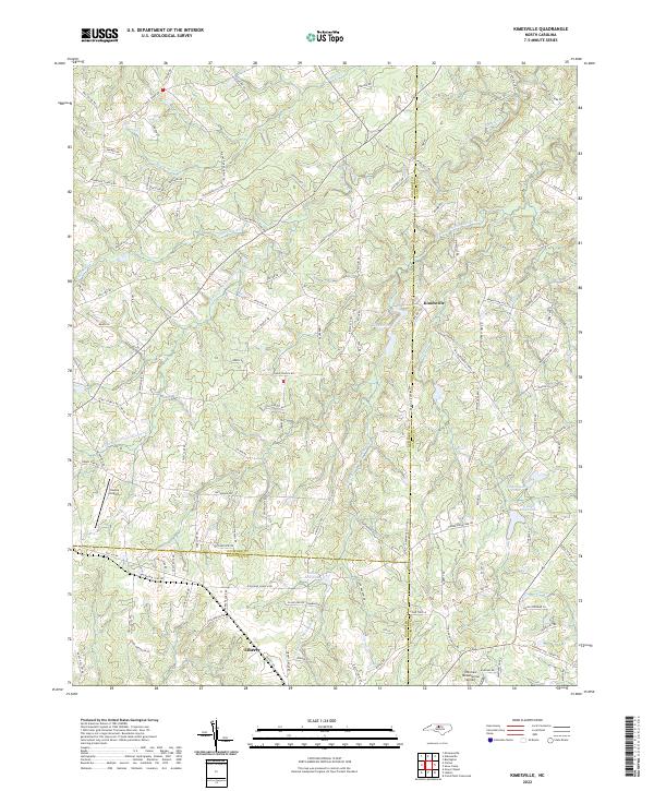 Kimesville, NC — USGS 7.5-minute topo (2022)