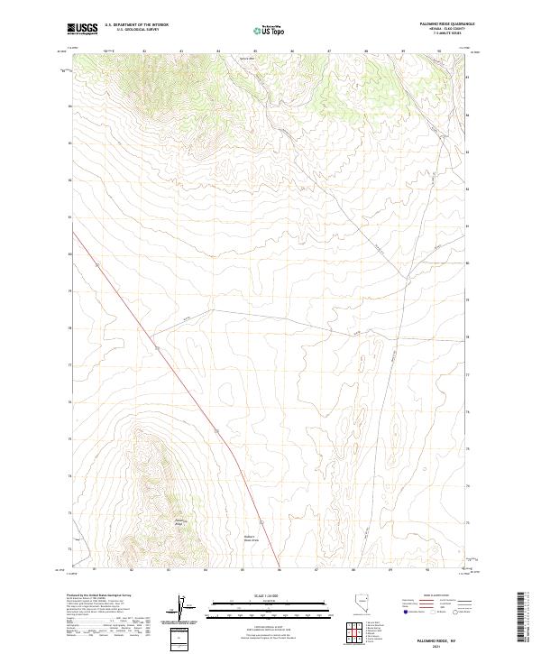 Palomino Ridge, NV — USGS 7.5-minute topo (2021)
