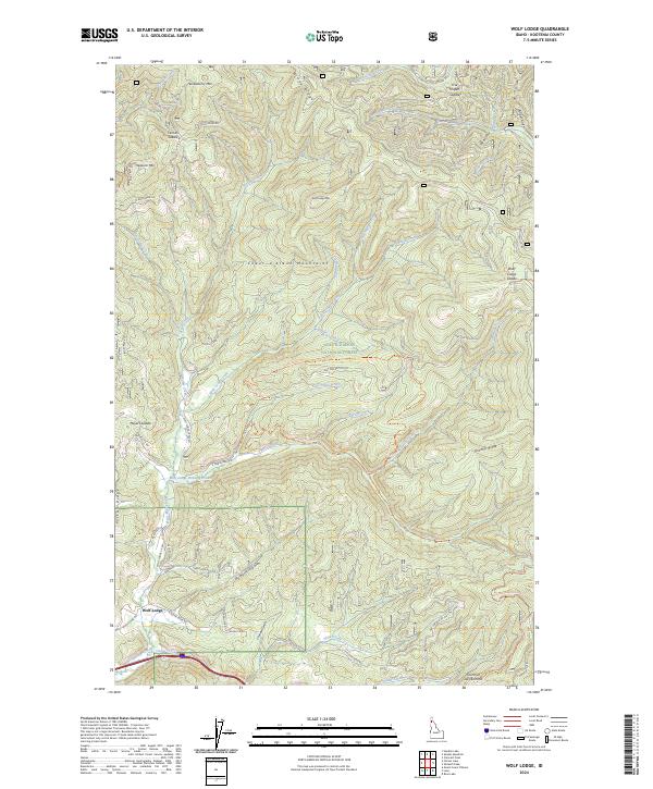 Wolf Lodge, ID — USGS 7.5-minute topo (2024)