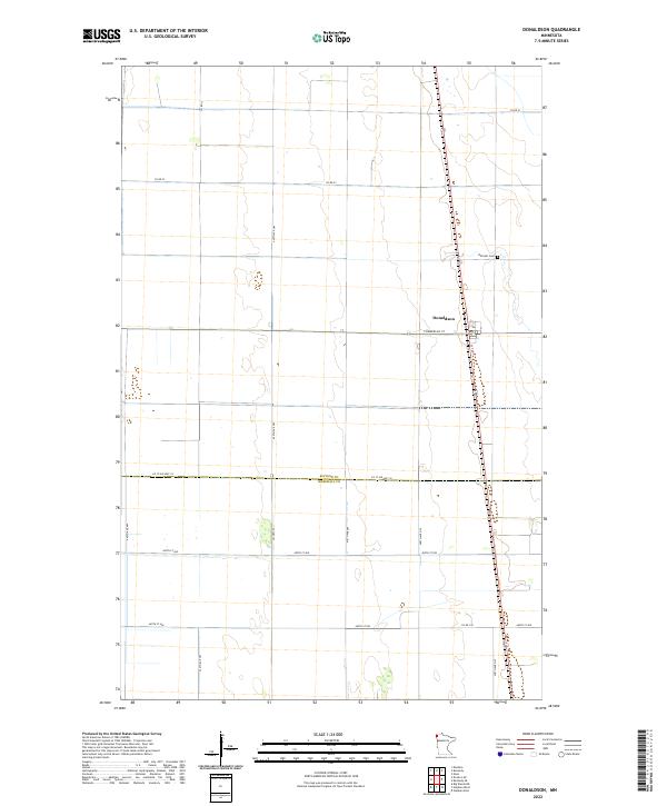 Donaldson, MN — USGS 7.5-minute topo (2022)