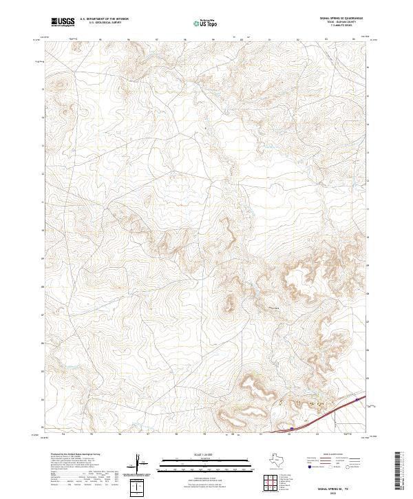 Signal Spring SE, TX — USGS 7.5-minute topo (2022)