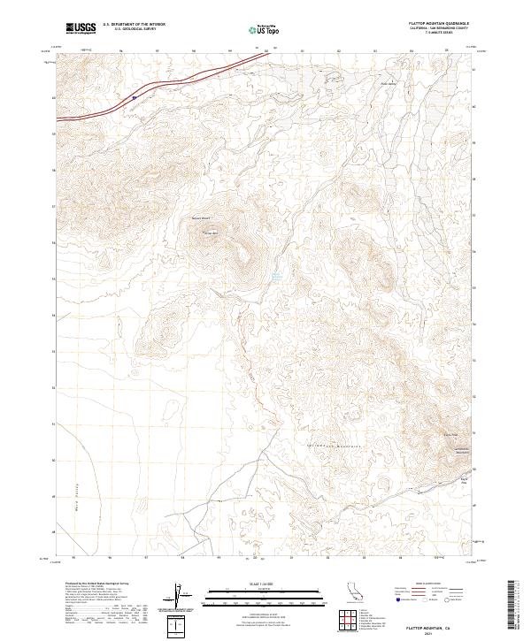 Flattop Mountain, CA — USGS 7.5-minute topo (2021)