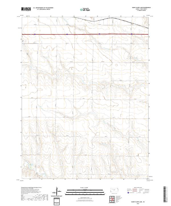 Sunny Slope Lake, KS — USGS 7.5-minute topo (2022)