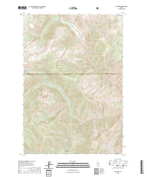 Big Creek, ID — USGS 7.5-minute topo (2024)