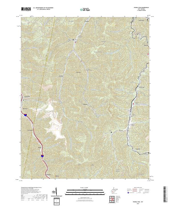 Powellton, WV — USGS 7.5-minute topo (2023)