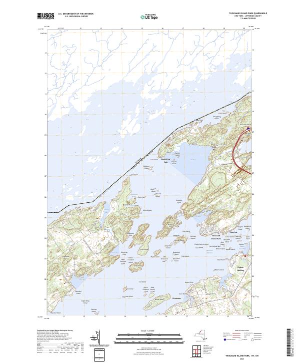 Thousand Island Park, NY-ON — USGS 7.5-minute topo (2023)