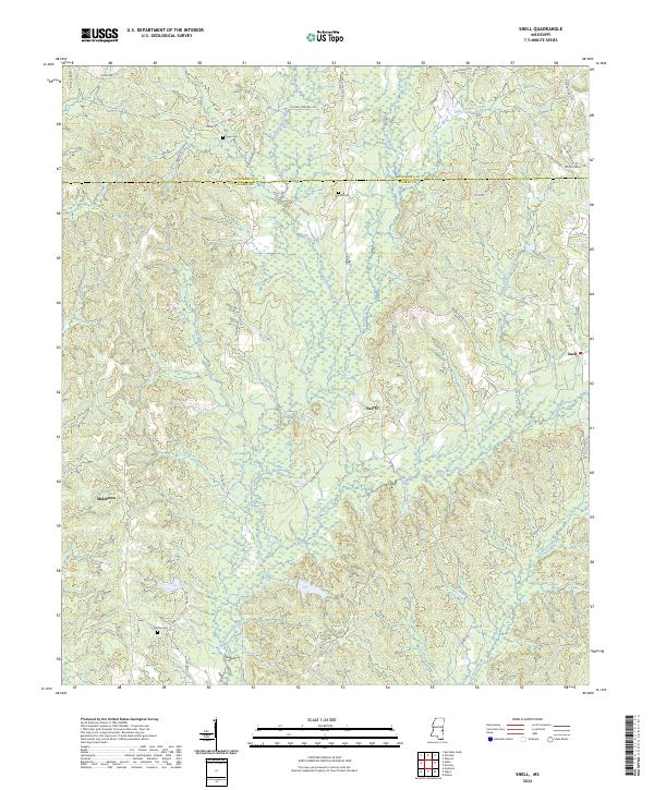 Snell, MS — USGS 7.5-minute topo (2024)