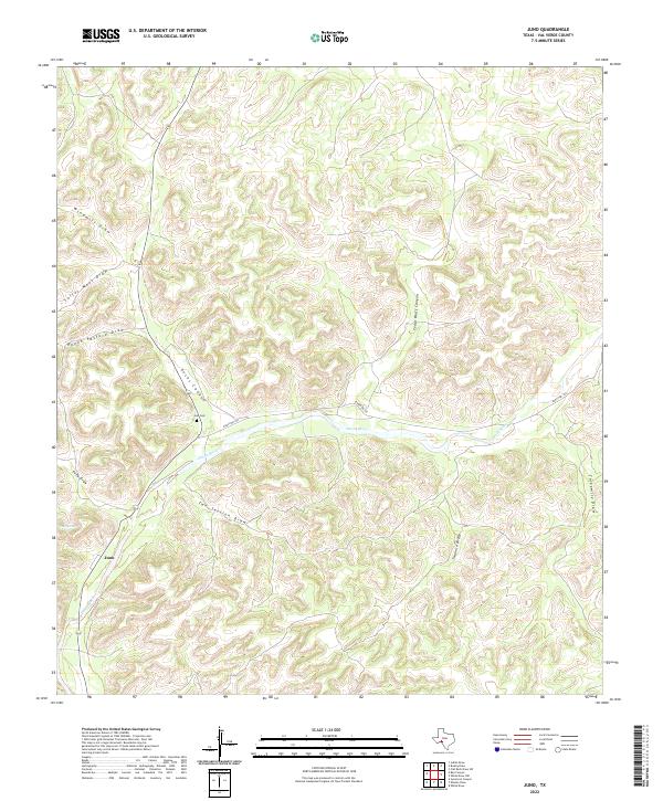 Juno, TX — USGS 7.5-minute topo (2022)