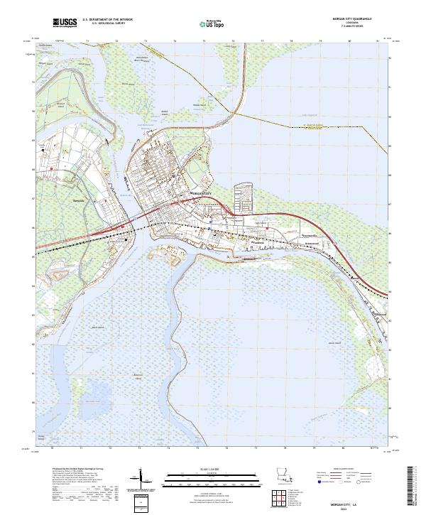 Morgan City, LA — USGS 7.5-minute topo (2024)