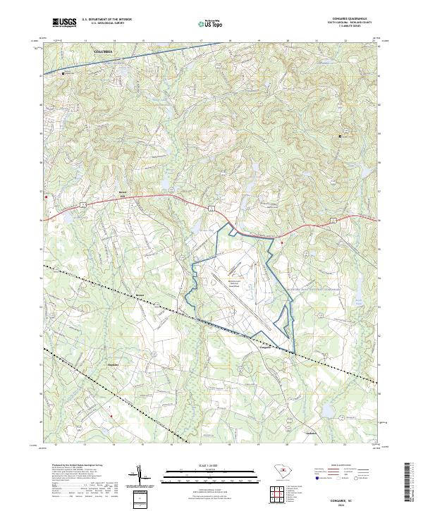 Congaree, SC — USGS 7.5-minute topo (2024)