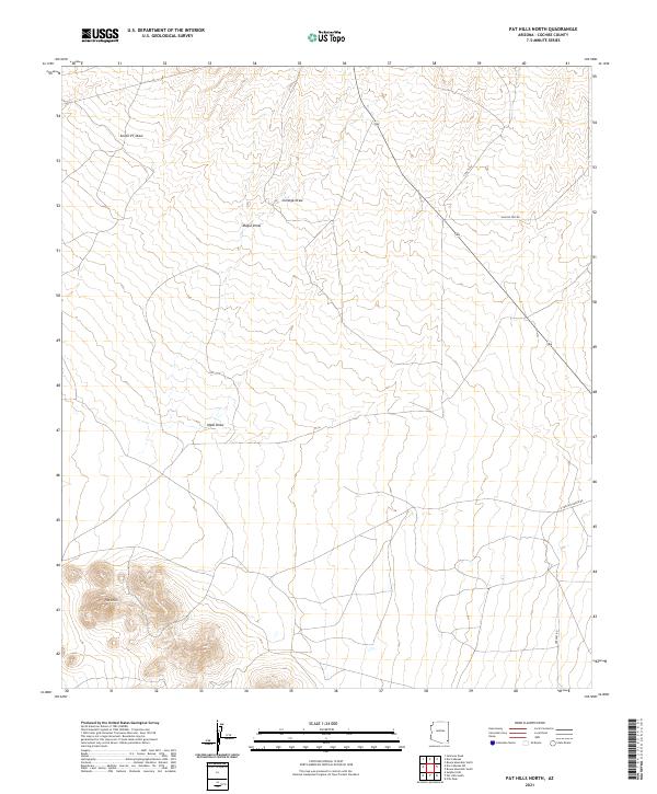 Pat Hills North, AZ — USGS 7.5-minute topo (2021)