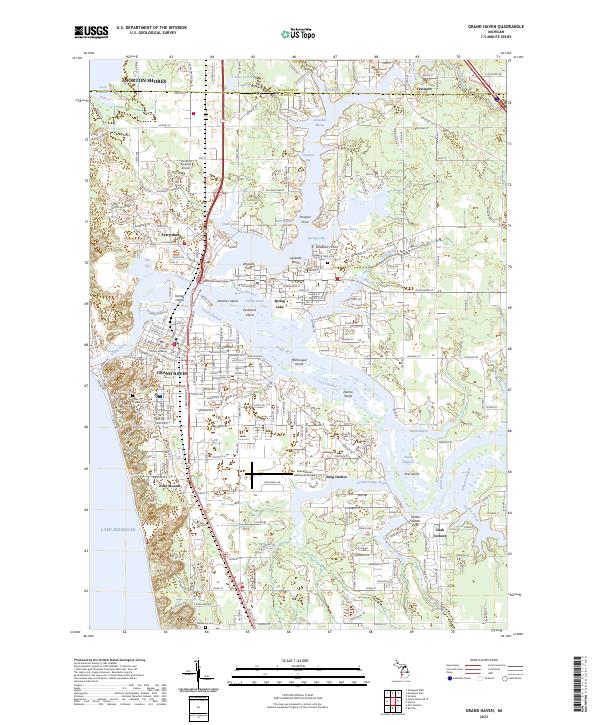 Grand Haven, MI — USGS 7.5-minute topo (2023)