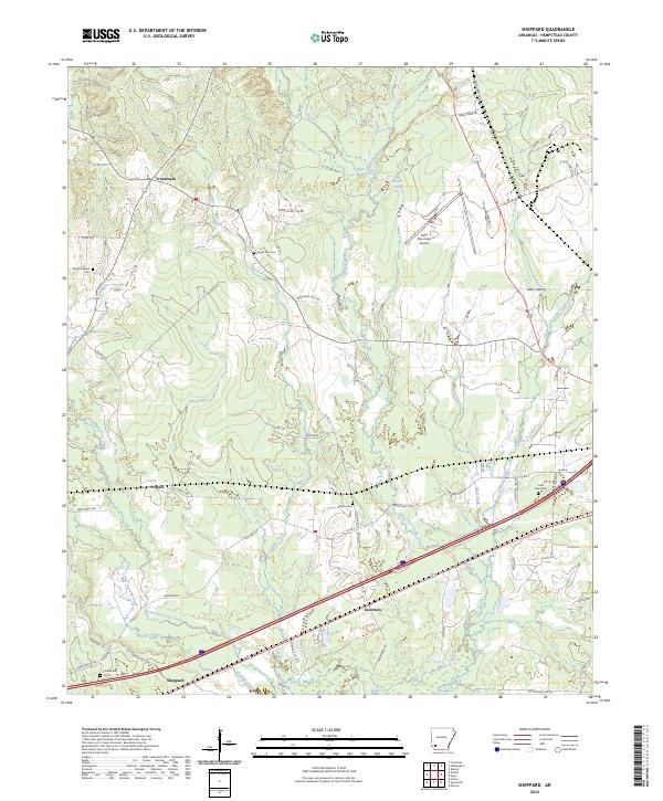 Sheppard, AR — USGS 7.5-minute topo (2024)