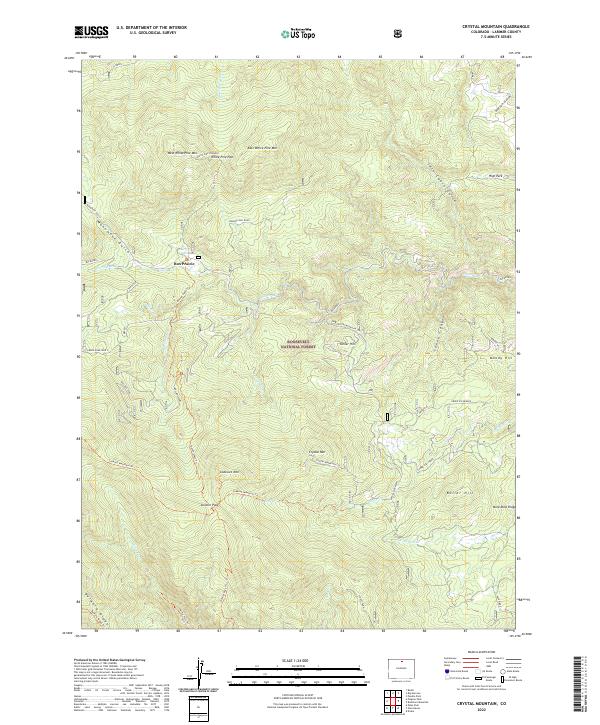 Crystal Mountain, CO — USGS 7.5-minute topo (2022)