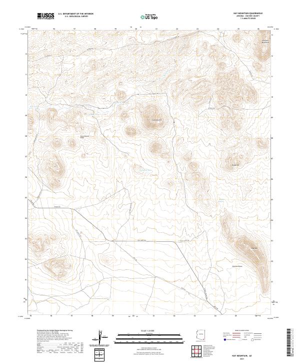 Hay Mountain, AZ — USGS 7.5-minute topo (2021)