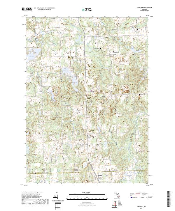 Metamora, MI — USGS 7.5-minute topo (2023)
