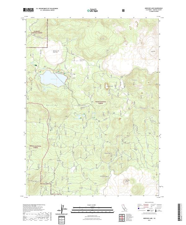 Medicine Lake, CA — USGS 7.5-minute topo (2021)