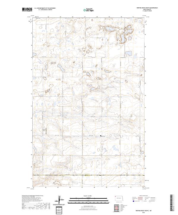 Writing Rock South, ND — USGS 7.5-minute topo (2024)