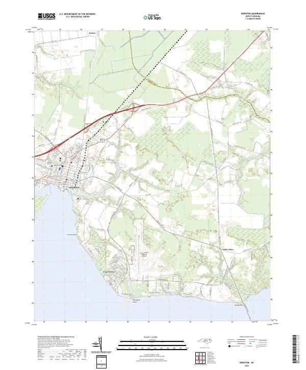 Edenton, NC — USGS 7.5-minute topo (2022)