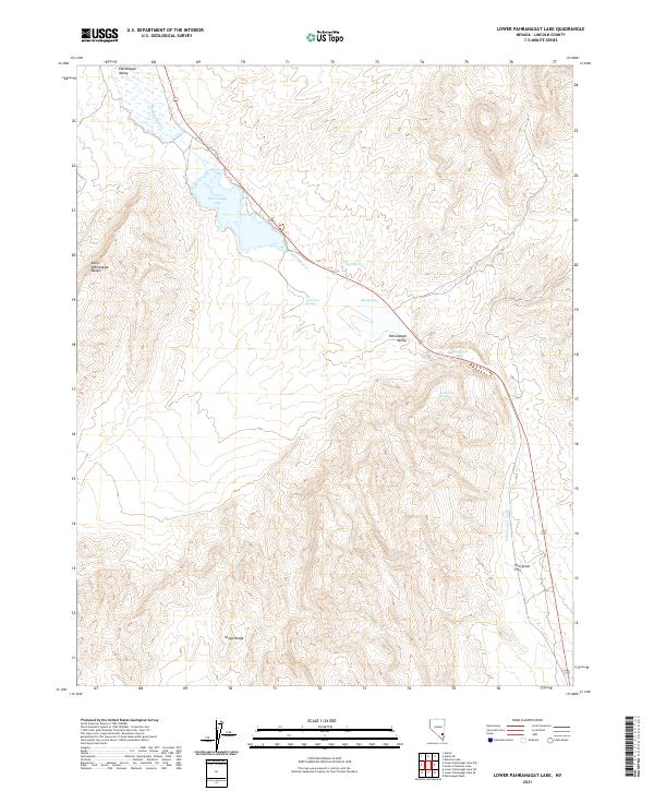 Lower Pahranagat Lake, NV — USGS 7.5-minute topo (2021)