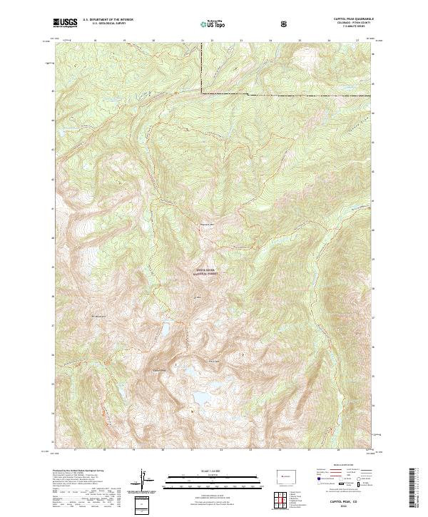 Capitol Peak, CO — USGS 7.5-minute topo (2022)