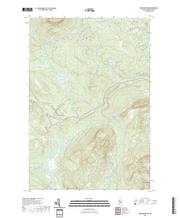 Basin Mountain, ME — USGS 7.5-minute topo (2024)